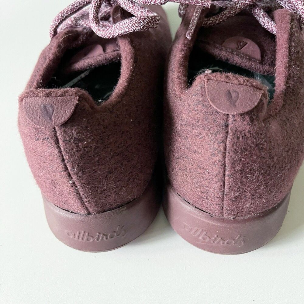 Allbirds Shoes Womens 9 Maroon Wool Runner Soft Merino Wool Sneaker Comfort Casu - Picture 9 of 12